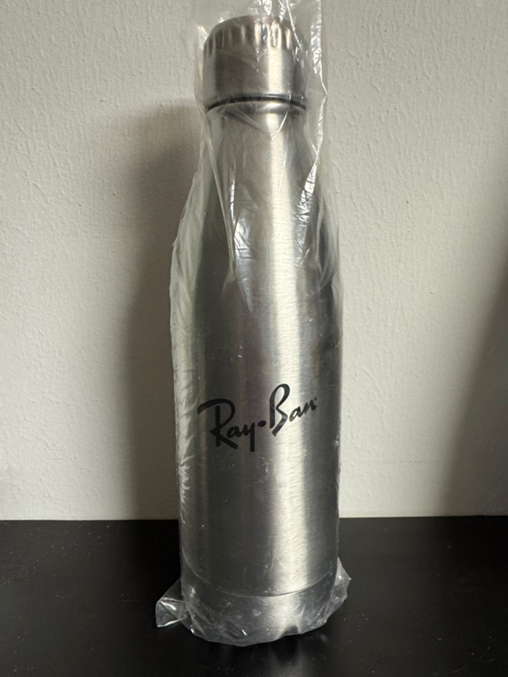 Ray-Ban Silver Branded Stainless Steel Bottle